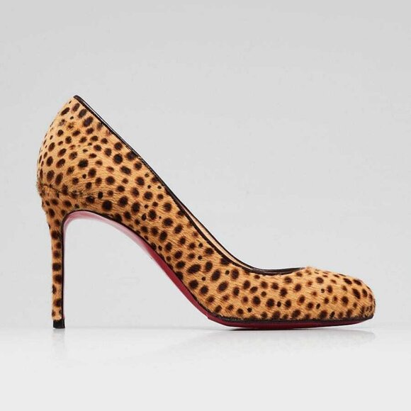 Christian Louboutin Leopard Print Calf Hair Simple 85 Pumps Size 5.5/36 - Picture 4 of 5